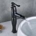 Rozin Tall Waterfall Bathroom Vessel Sink Faucet Single Lever Countertop Mixer Tap + Pop up Drain(with Overflow) Oil Rubbed Bronze - B071K5ZR72